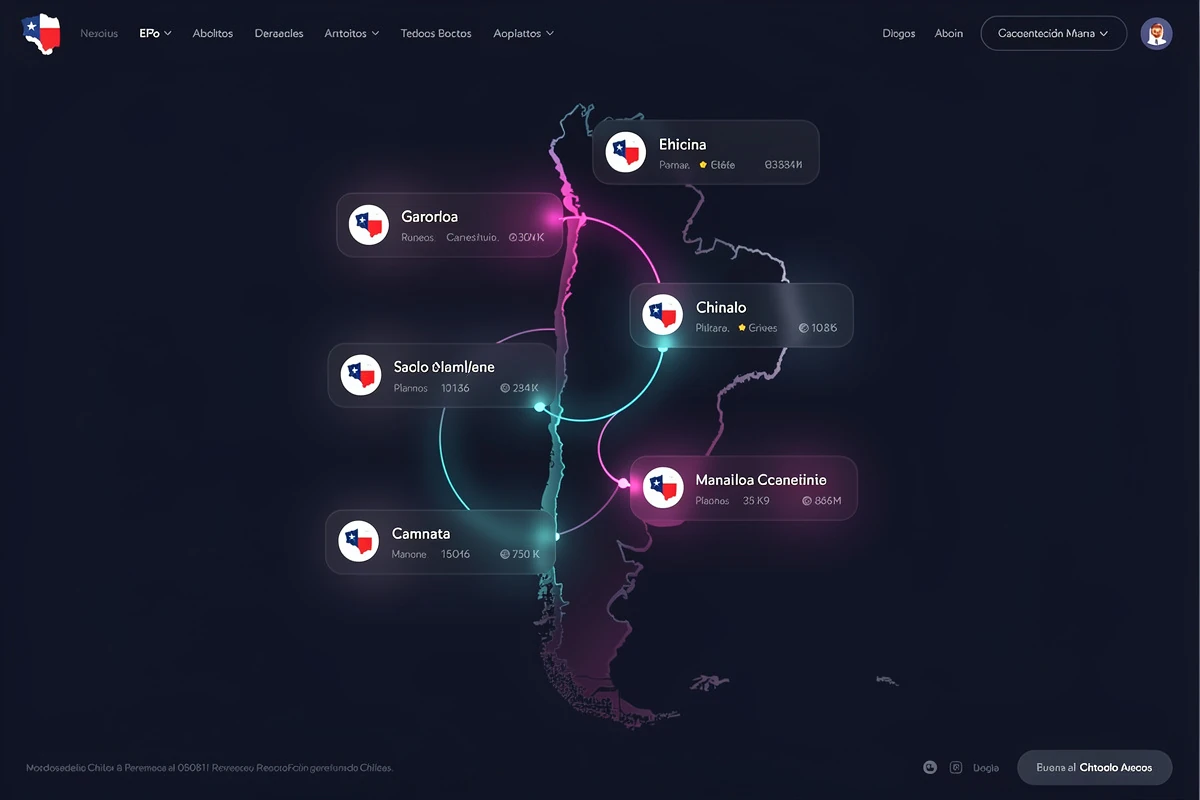 Tarjetas de ciudades chilenas para explorar chat travesti local